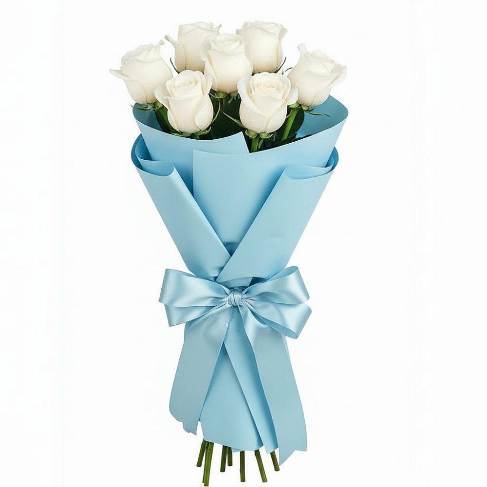 7 Белых роз Проуд в Артемовске Букет 7 белых роз Проуд в Артемовске