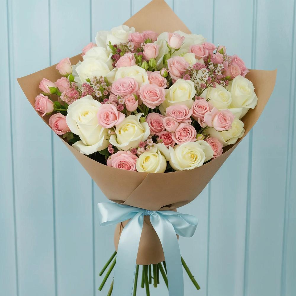 Букет романтичный подарок в Артемовске Букет цветов из: Розы в Артемовске