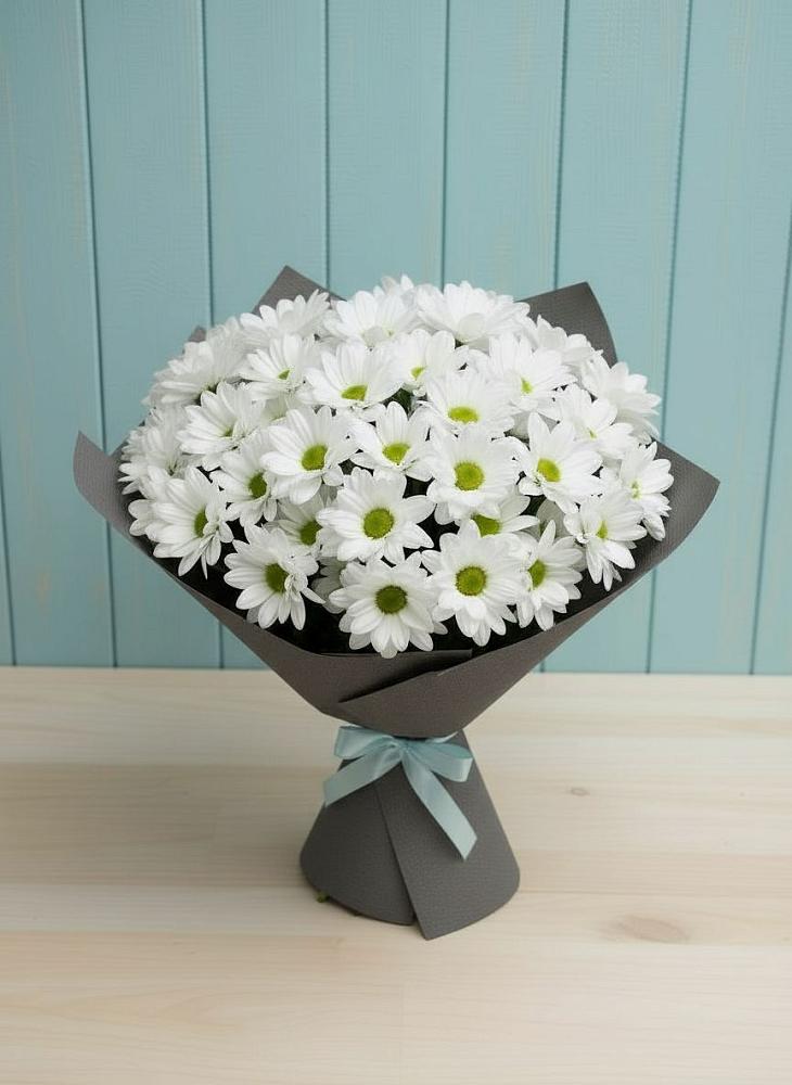 Букет белые хризантемы в Артемовске Букет цветов из: Хризантемы в Артемовске