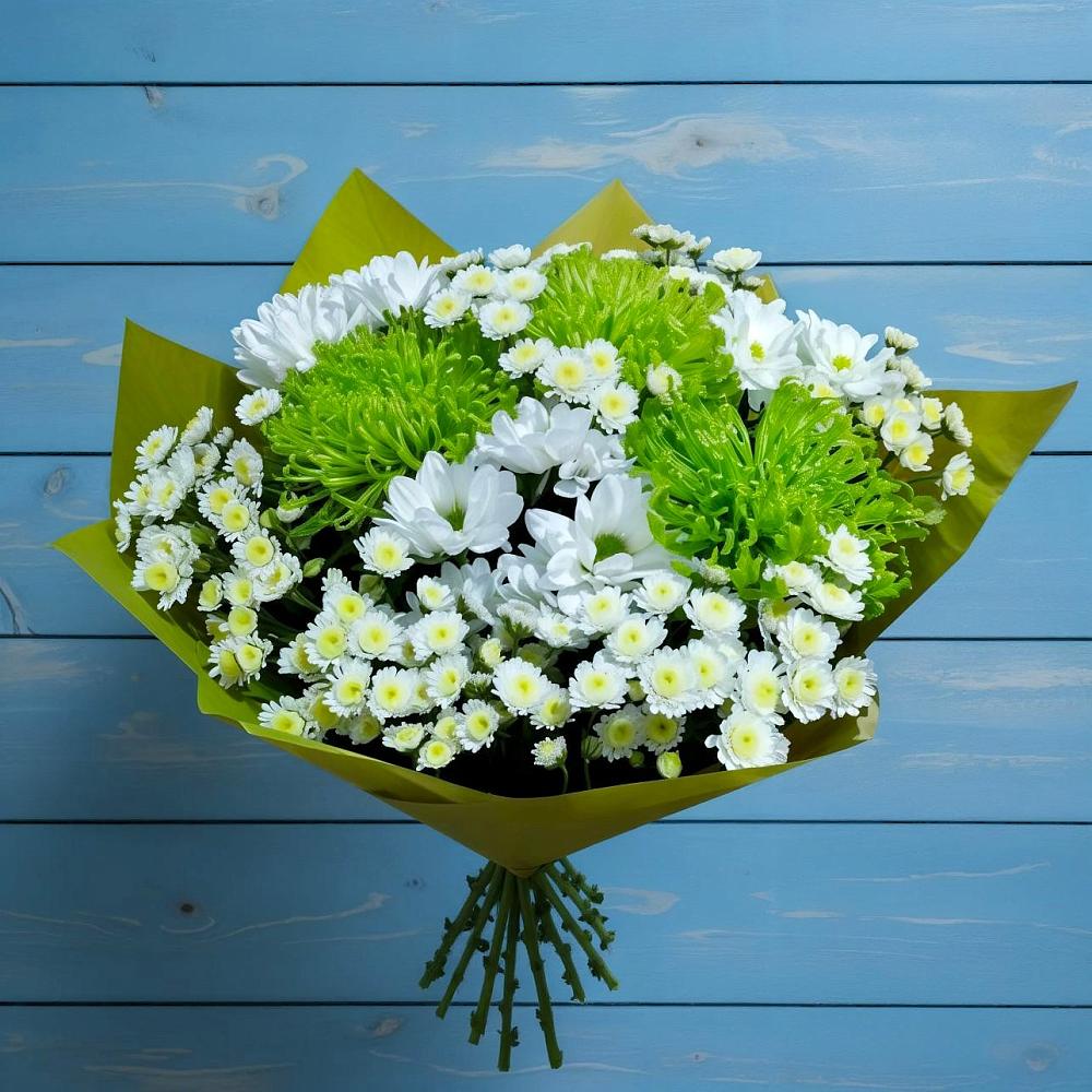 Букет скромность  в Артемовске Букет цветов из: Хризантемы в Артемовске