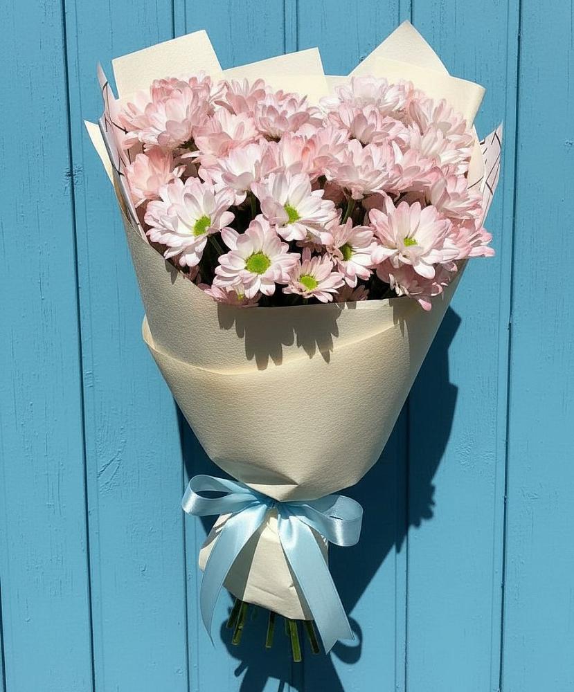 Букет Розовые хризантемы в Артемовске Букет цветов из: Хризантемы в Артемовске