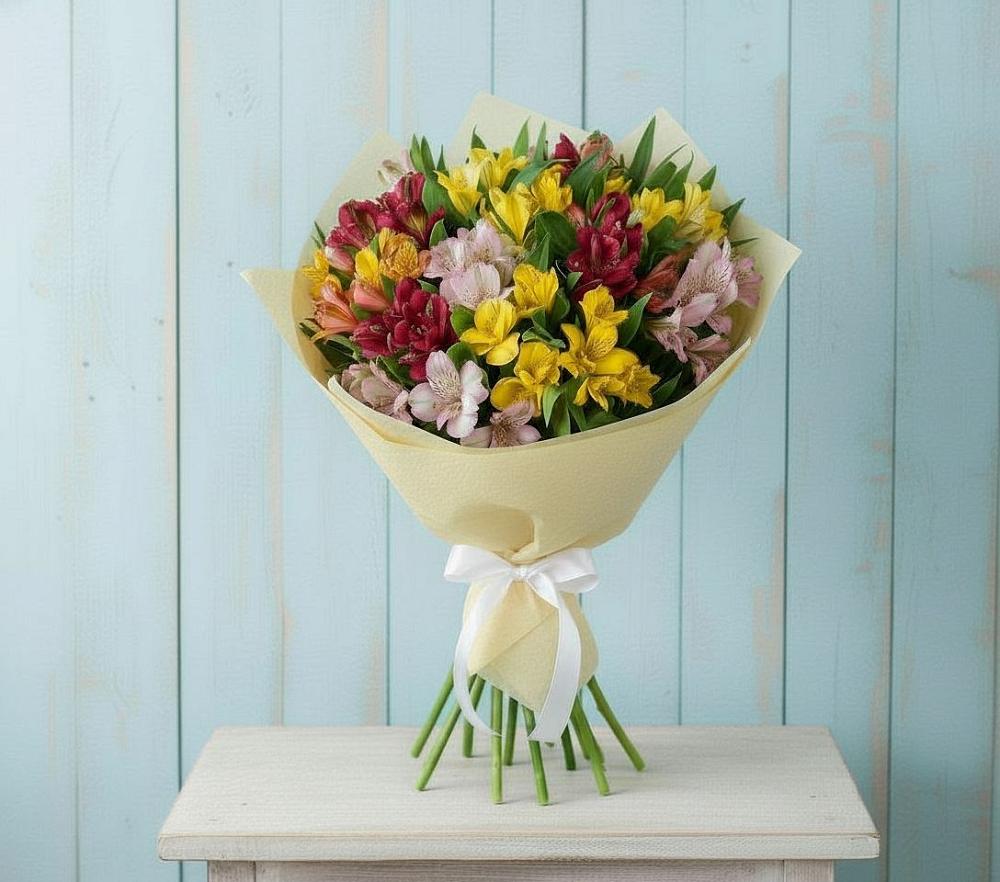 Букет Летние краски в Артемовске Букет цветов из: Альстромерии в Артемовске